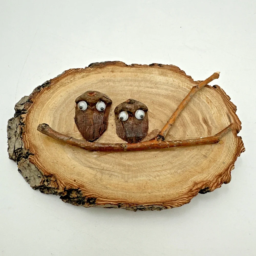 Handmade Owl On Tree Limb Decor